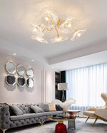 Lotus Leaf Glass Ceiling Lamp - Lamp Outdoor