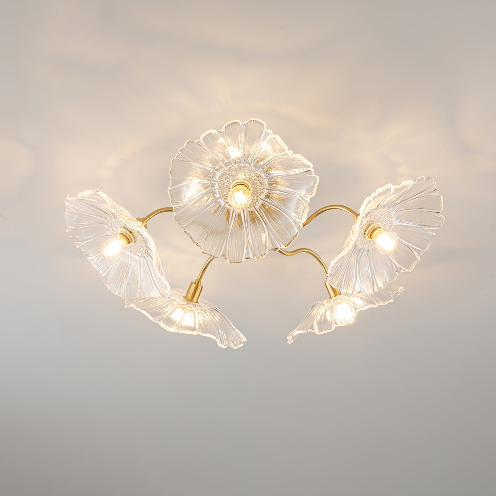 Lotus Leaf Glass Ceiling Lamp - Lamp Outdoor