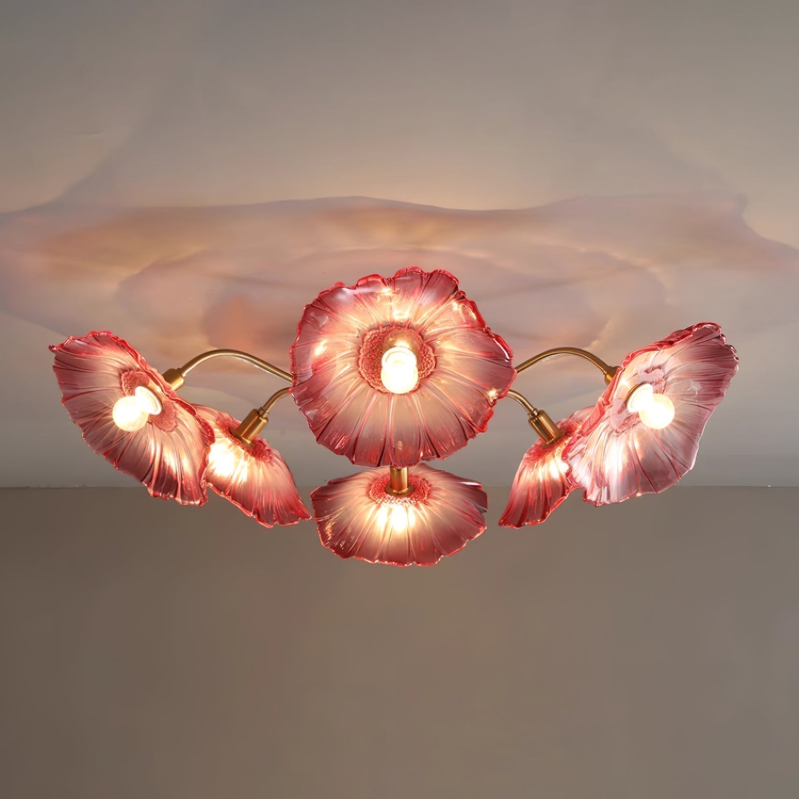 Lotus Leaf Glass Ceiling Lamp - Lamp Outdoor