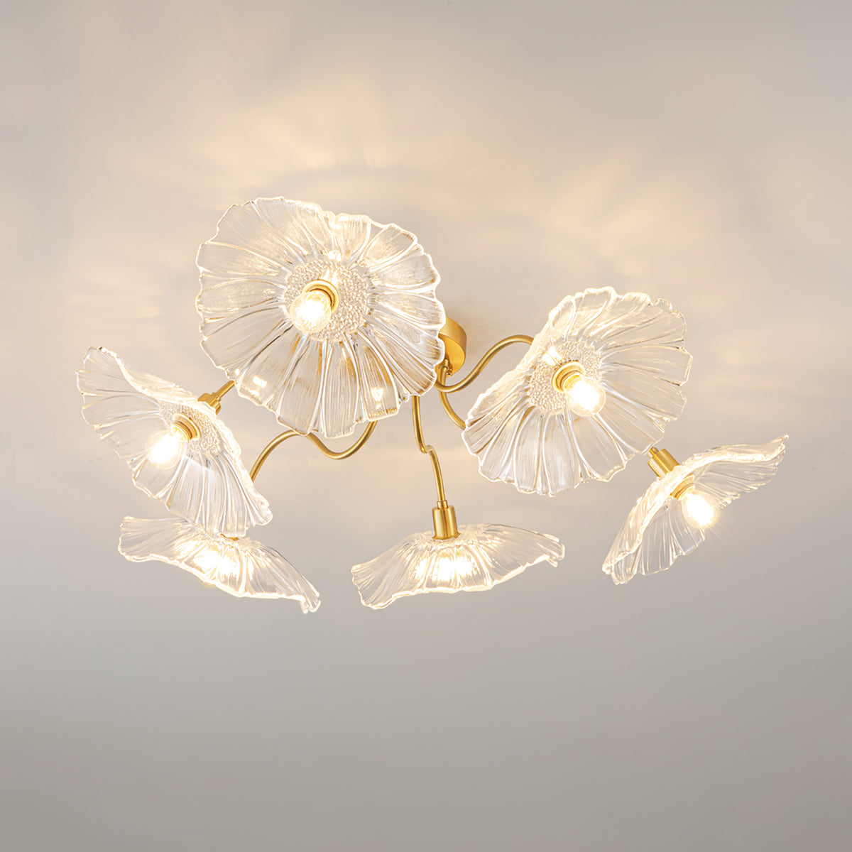 Lotus Leaf Glass Ceiling Lamp - Lamp Outdoor