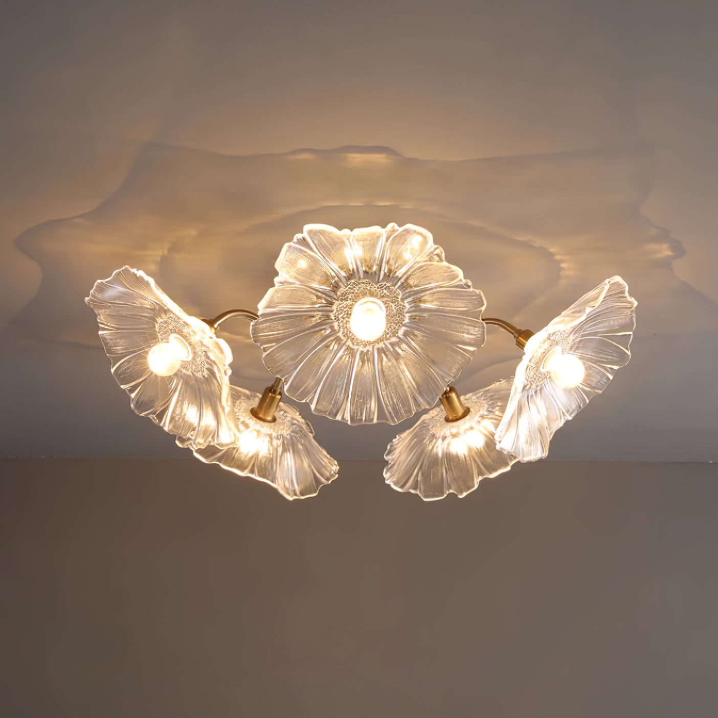 Lotus Leaf Glass Ceiling Lamp - Lamp Outdoor
