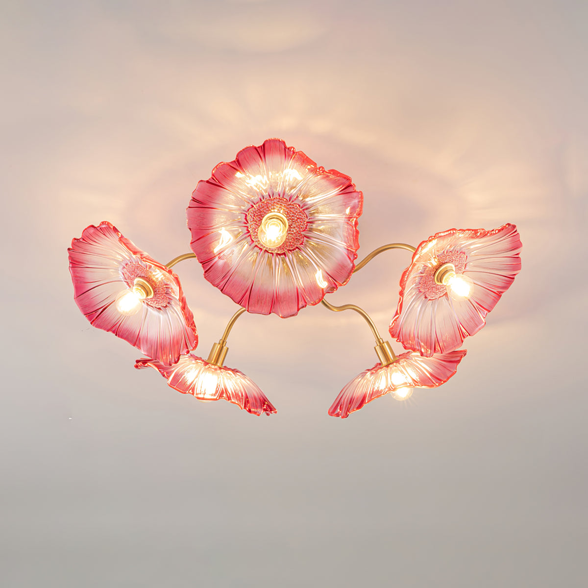 Lotus Leaf Glass Ceiling Lamp - Lamp Outdoor