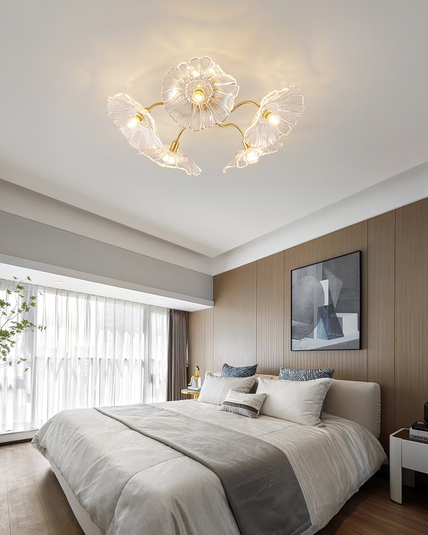 Lotus Leaf Glass Ceiling Lamp - Lamp Outdoor
