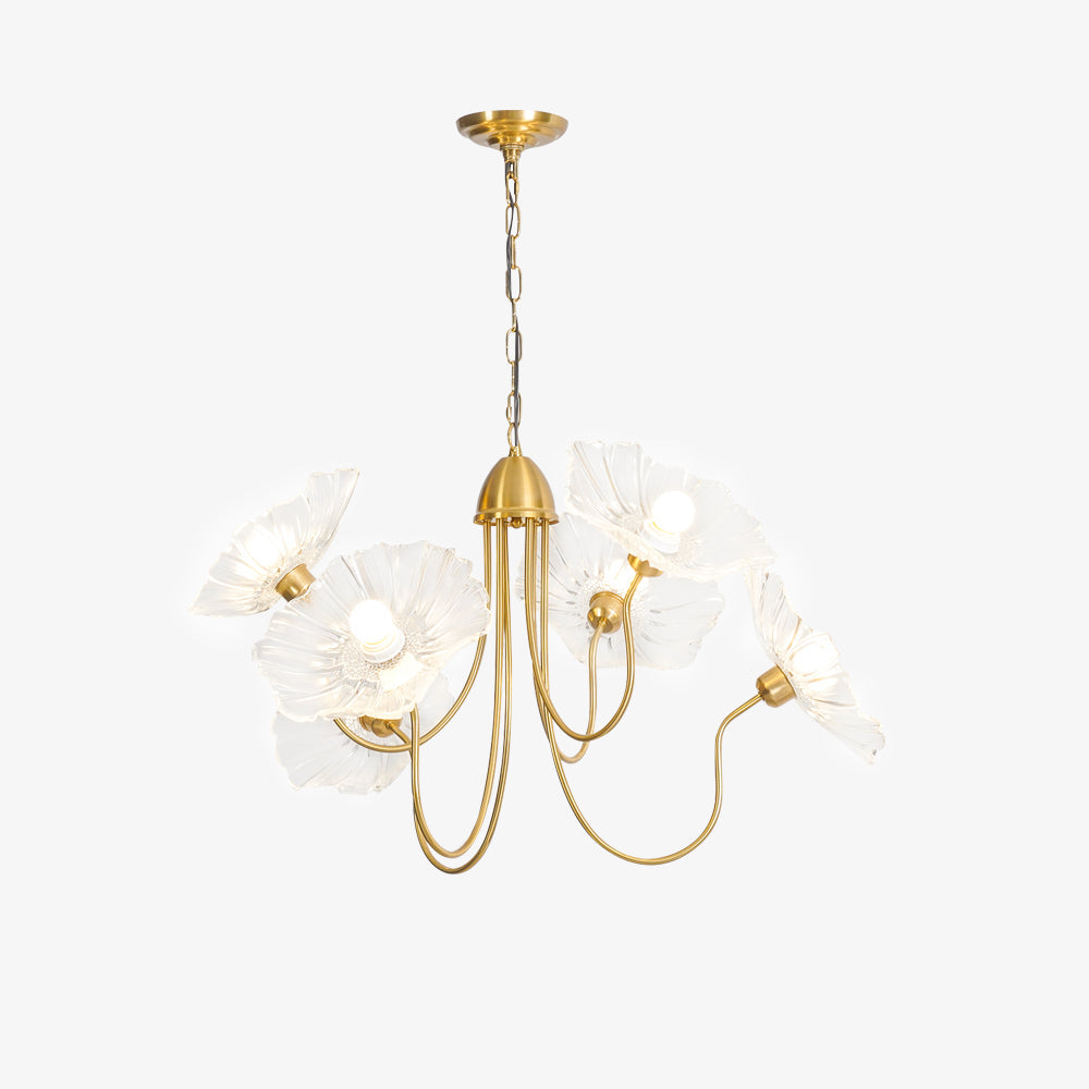 Lotus Leaf Glass Chandelier - Lamp Outdoor