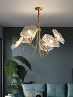 Lotus Leaf Glass Chandelier - Lamp Outdoor