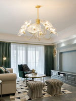 Lotus Leaf Glass Chandelier - Lamp Outdoor