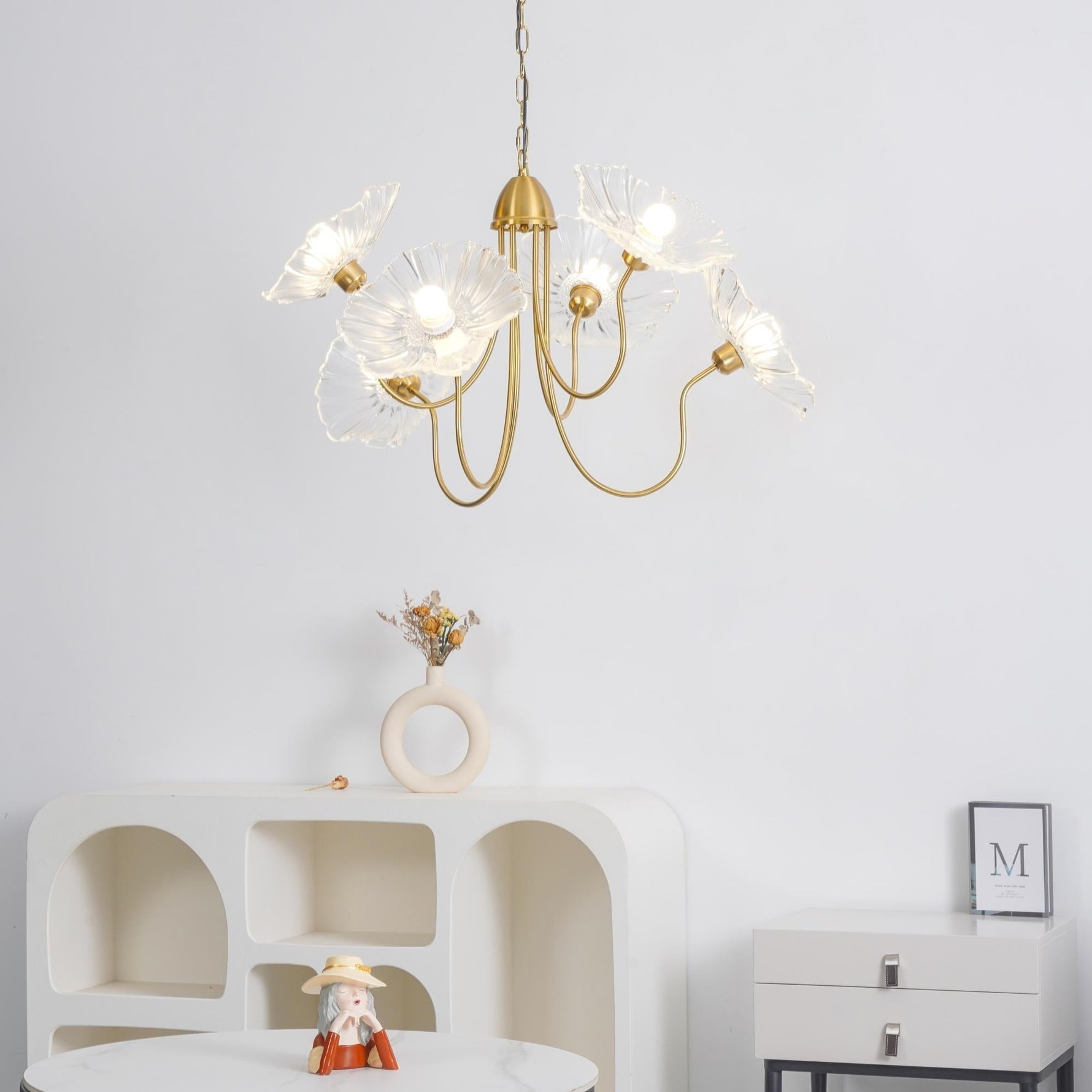 Lotus Leaf Glass Chandelier - Lamp Outdoor