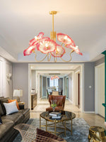 Lotus Leaf Glass Chandelier - Lamp Outdoor