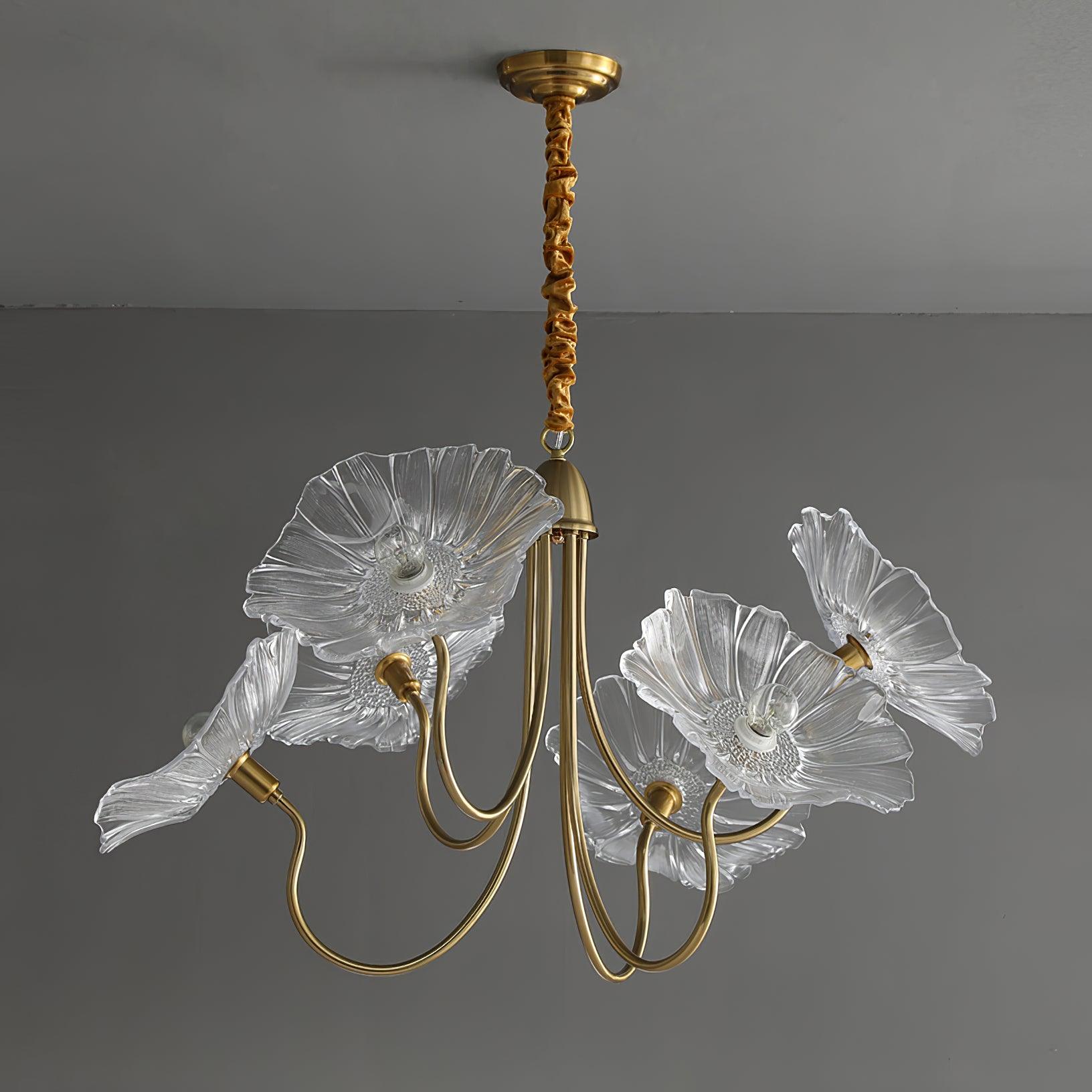 Lotus Leaf Glass Chandelier - Lamp Outdoor
