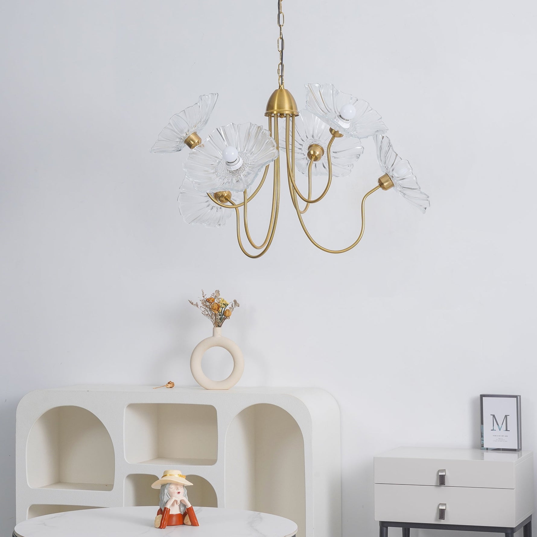Lotus Leaf Glass Chandelier - Lamp Outdoor