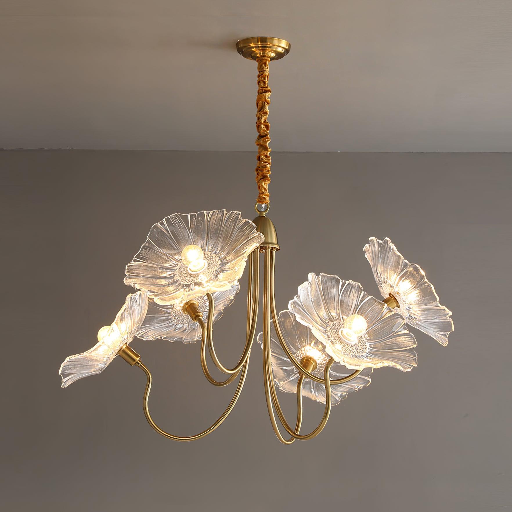 Lotus Leaf Glass Chandelier - Lamp Outdoor