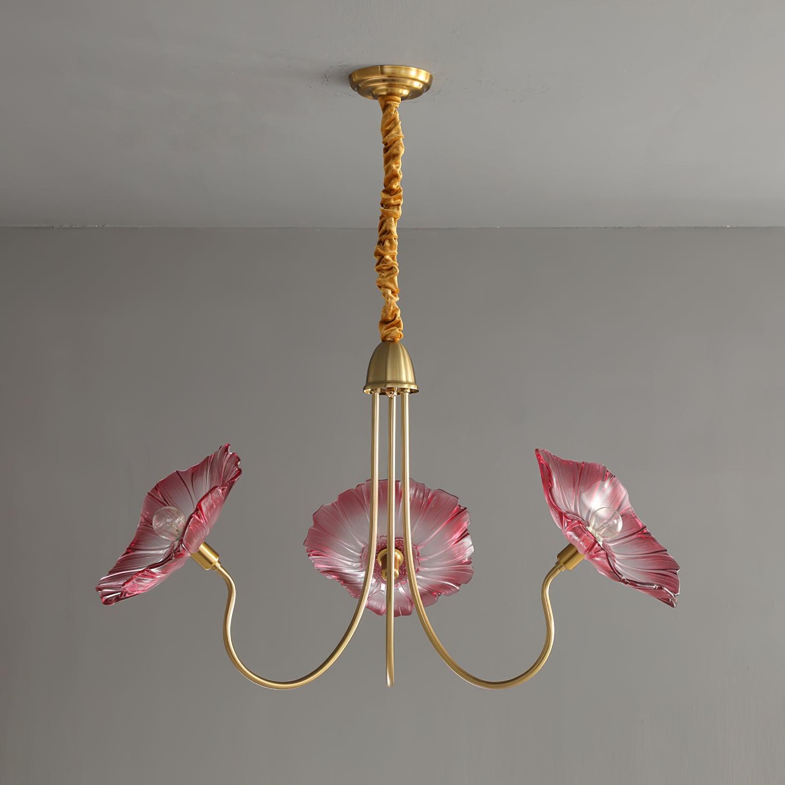 Lotus Leaf Glass Chandelier - Lamp Outdoor