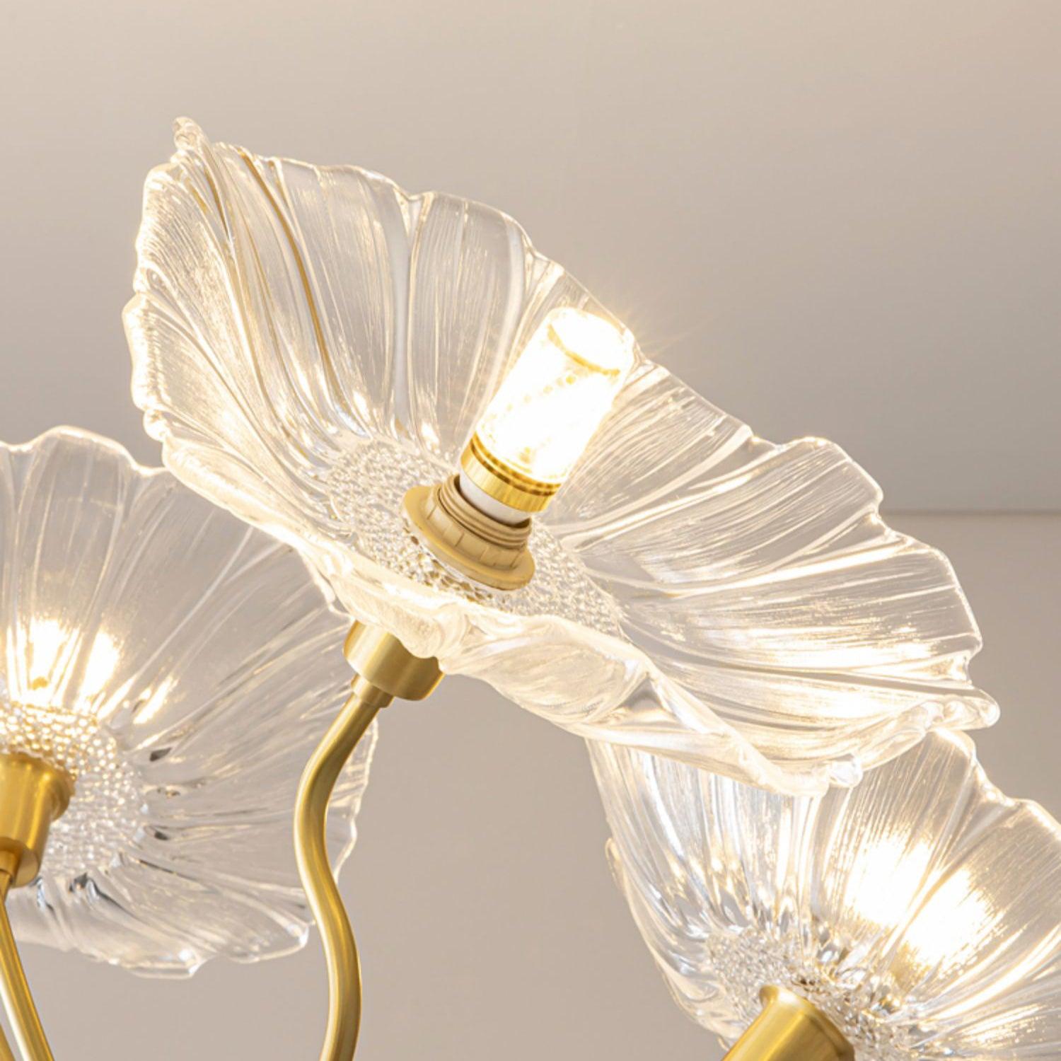 Lotus Leaf Glass Chandelier - Lamp Outdoor