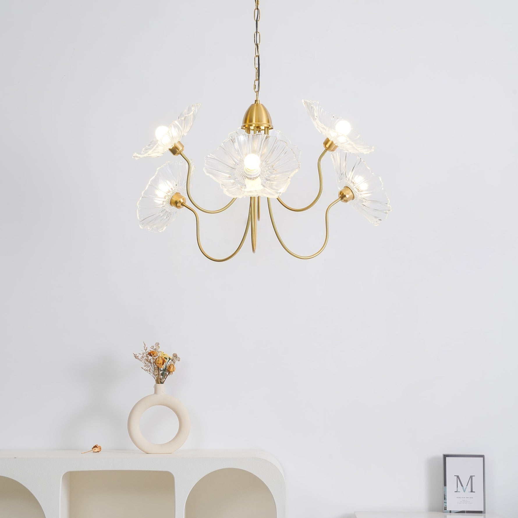 Lotus Leaf Glass Chandelier - Lamp Outdoor