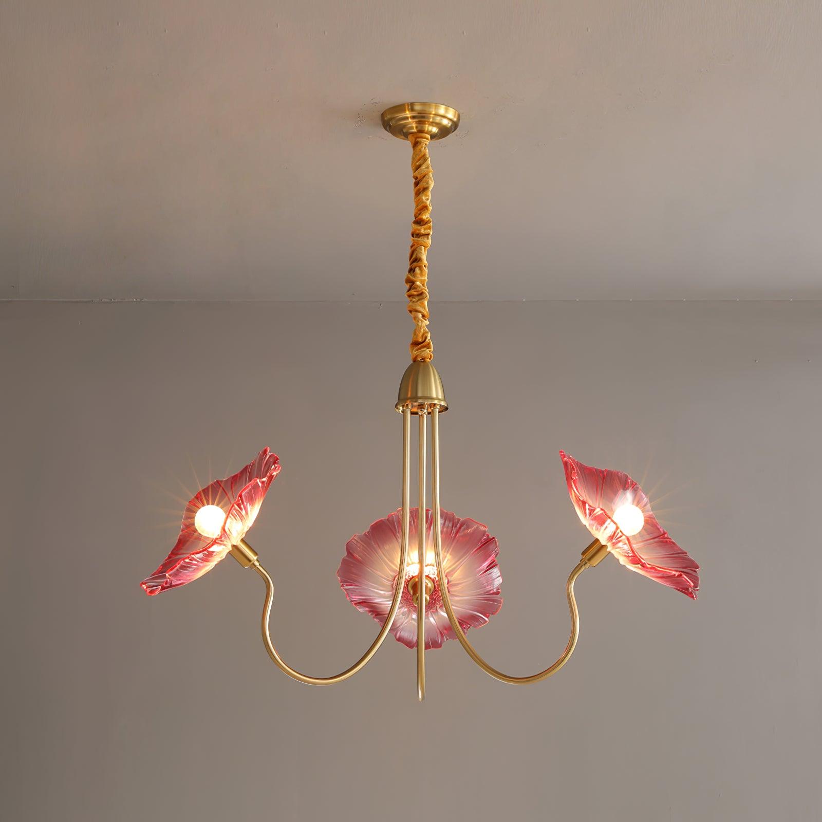 Lotus Leaf Glass Chandelier - Lamp Outdoor