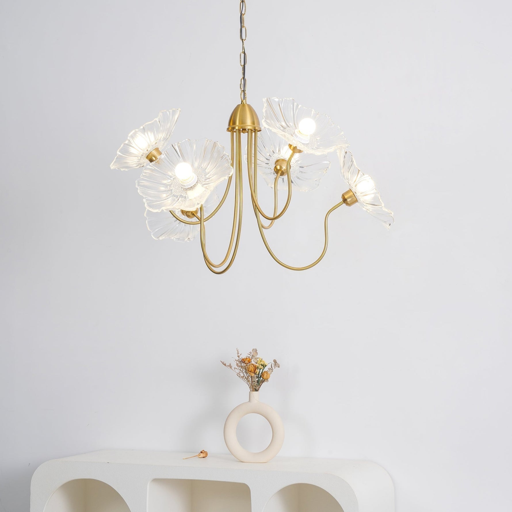 Lotus Leaf Glass Chandelier - Lamp Outdoor