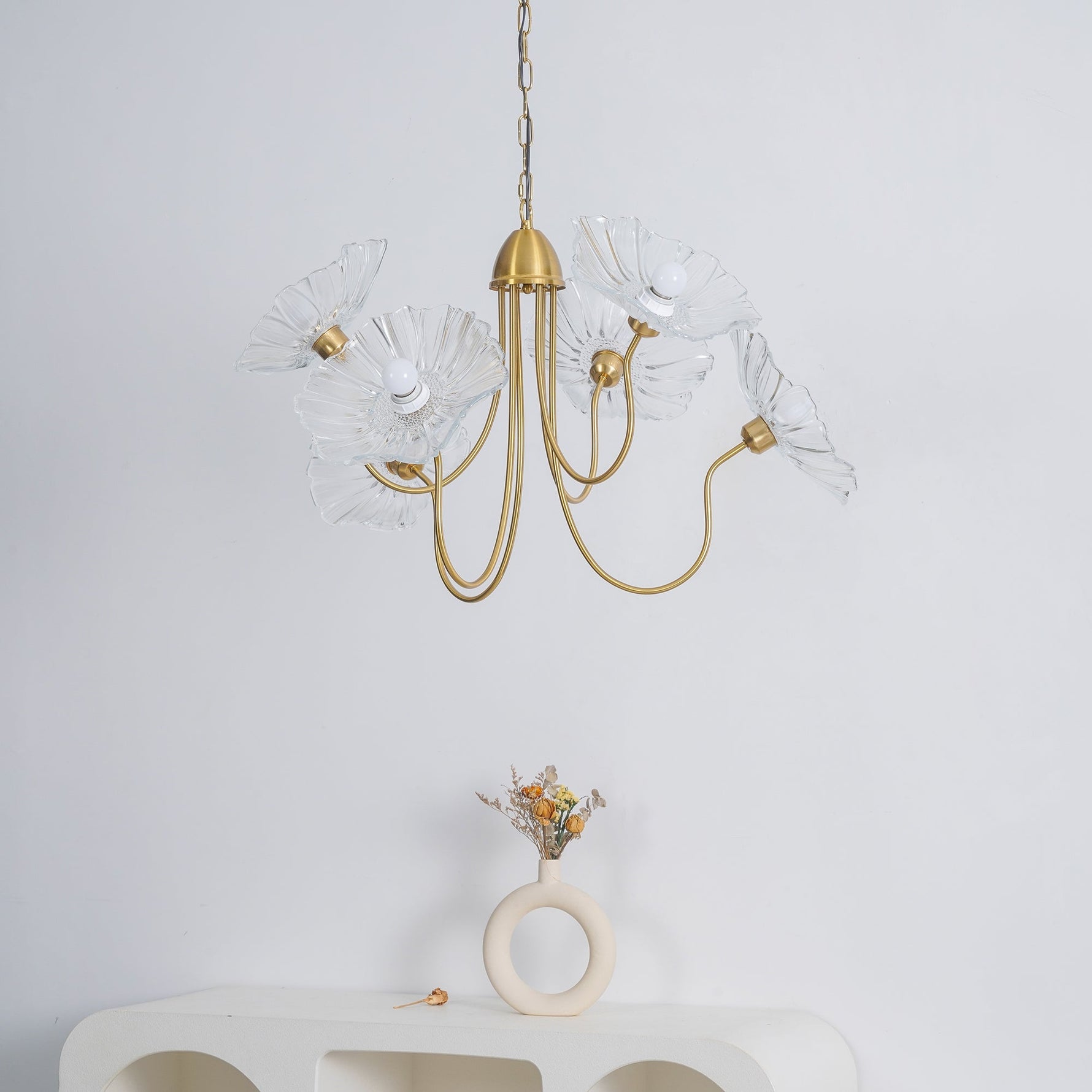 Lotus Leaf Glass Chandelier - Lamp Outdoor