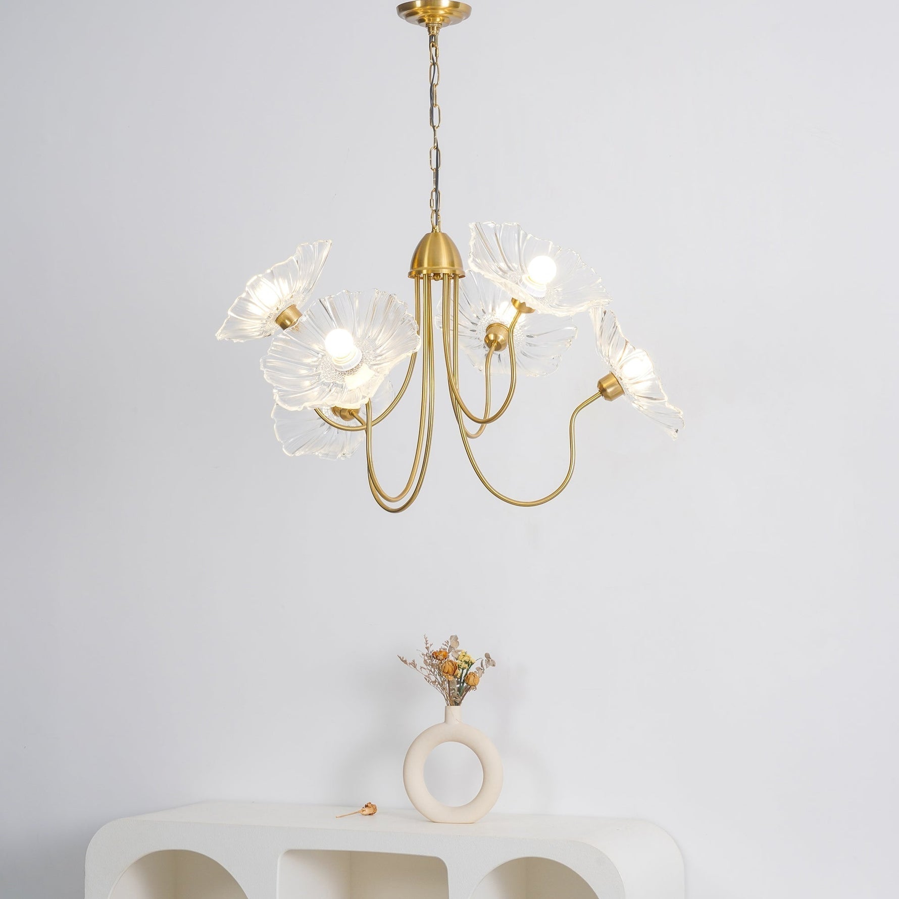 Lotus Leaf Glass Chandelier - Lamp Outdoor