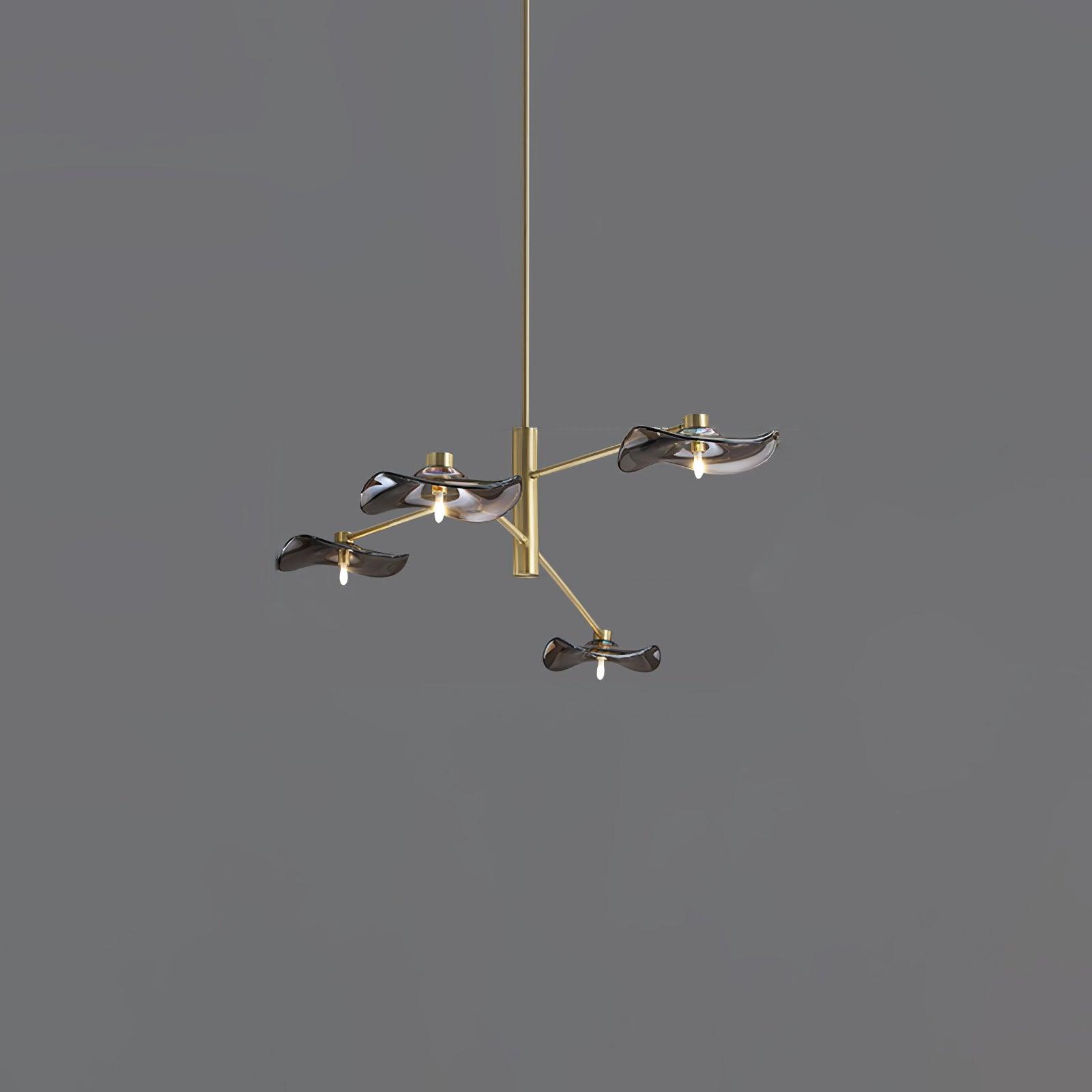 Lotus Leaves Glass Chandelier - Lamp Outdoor