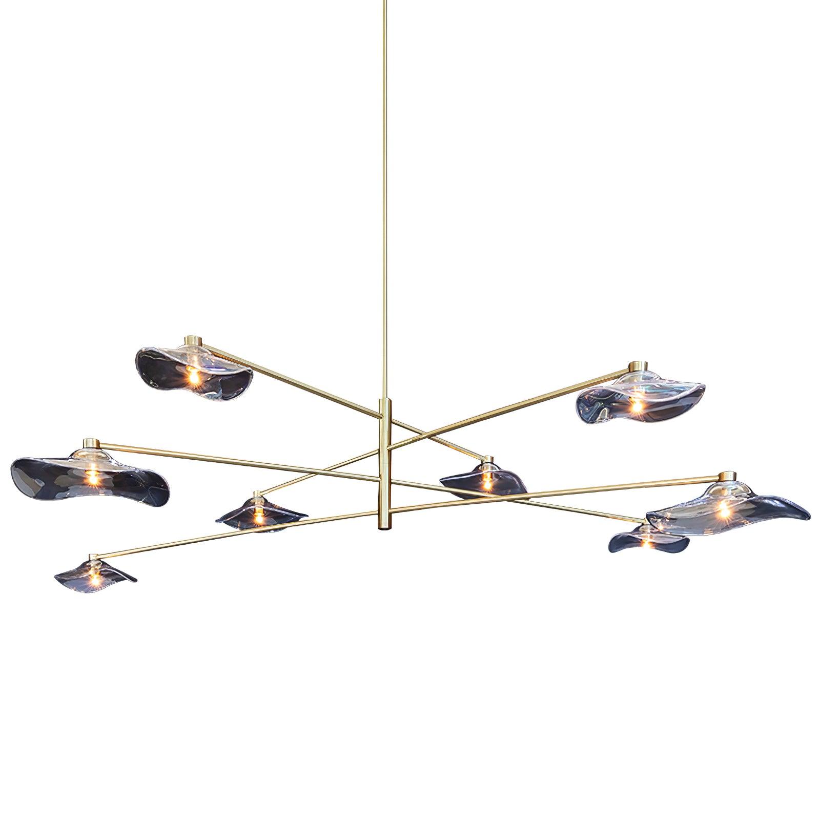 Lotus Leaves Glass Chandelier - Lamp Outdoor