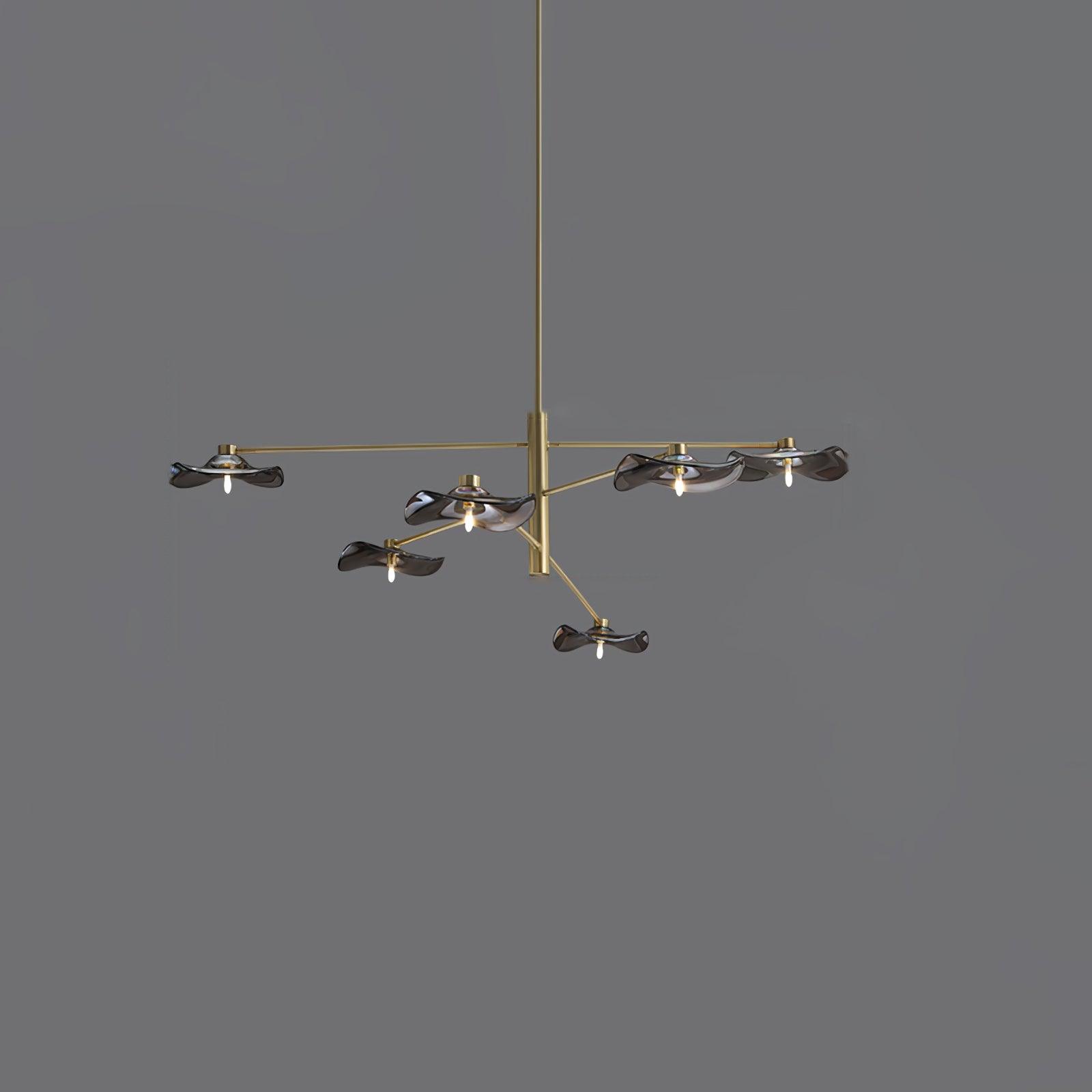 Lotus Leaves Glass Chandelier - Lamp Outdoor