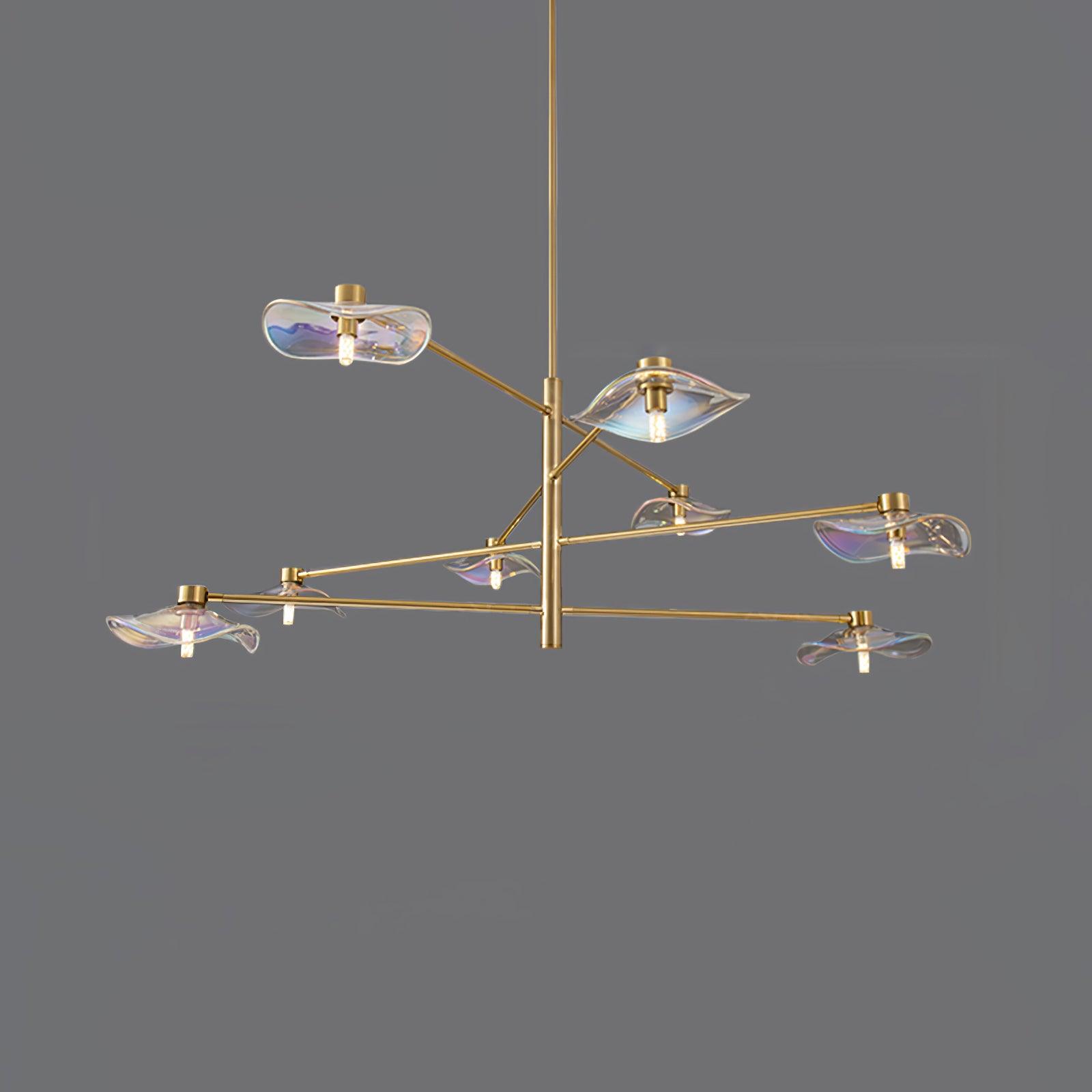 Lotus Leaves Glass Chandelier - Lamp Outdoor