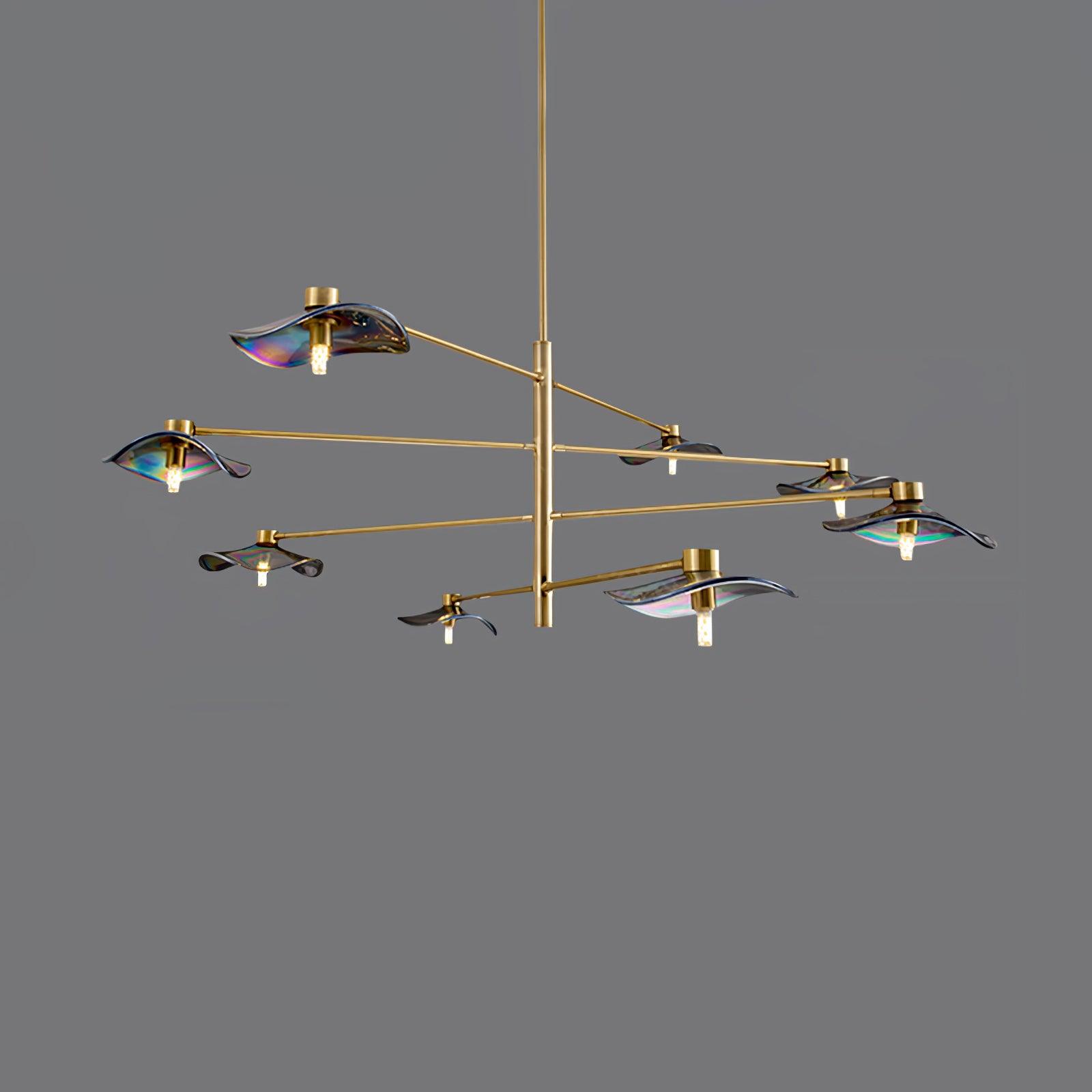 Lotus Leaves Glass Chandelier - Lamp Outdoor