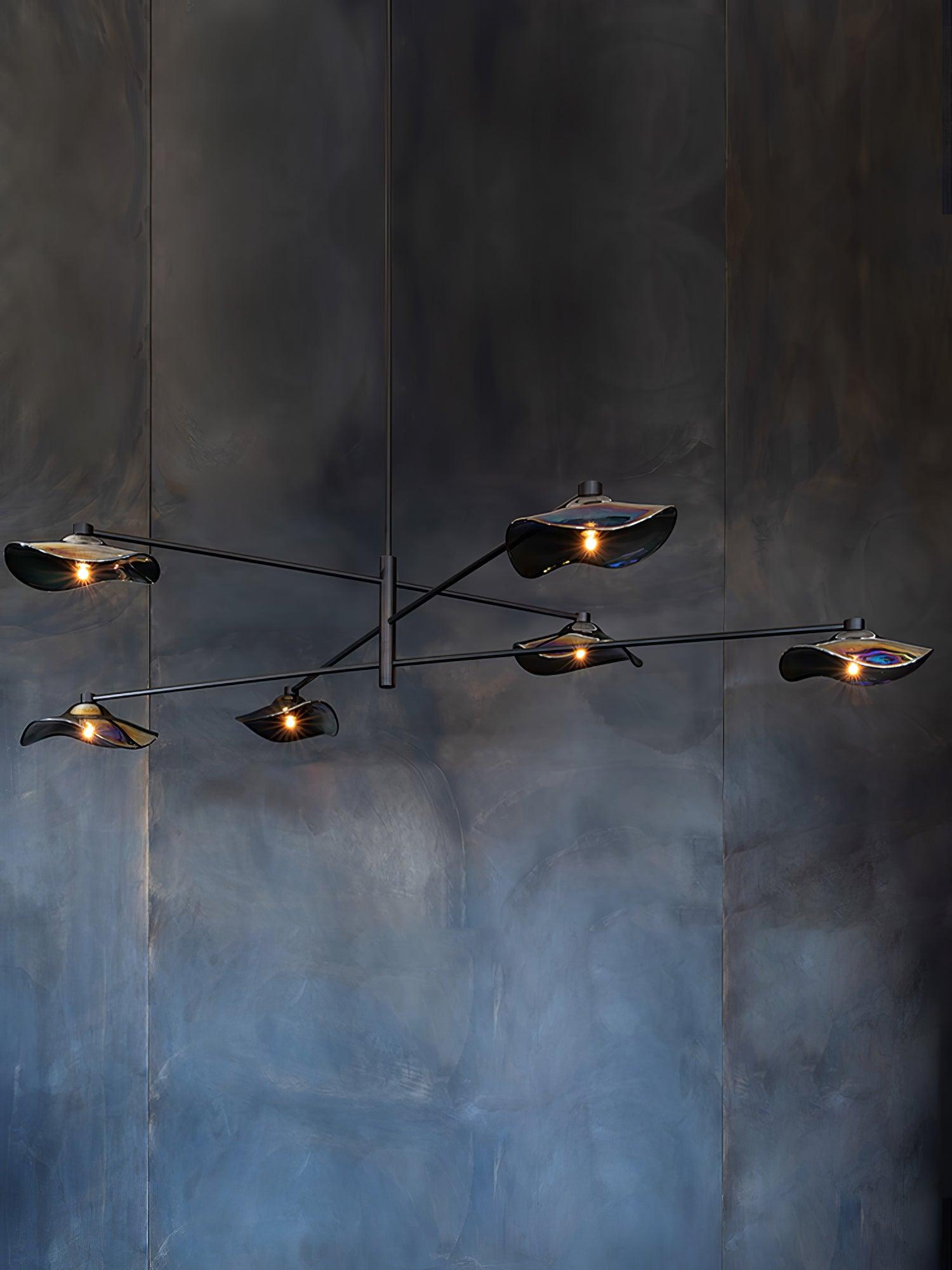 Lotus Leaves Glass Chandelier - Lamp Outdoor