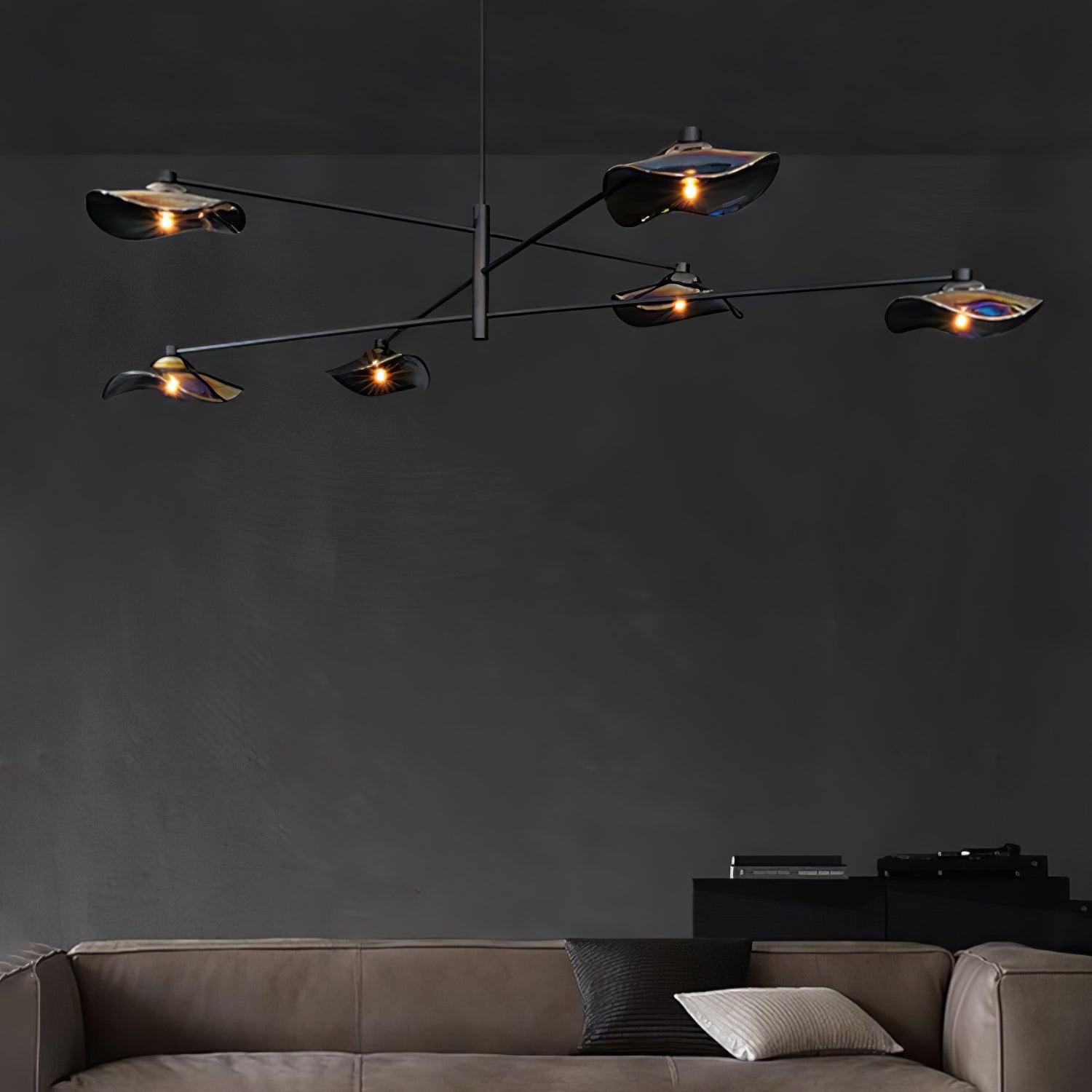 Lotus Leaves Glass Chandelier - Lamp Outdoor
