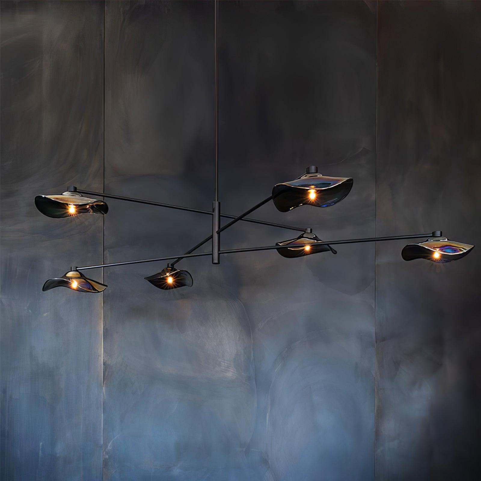 Lotus Leaves Glass Chandelier - Lamp Outdoor