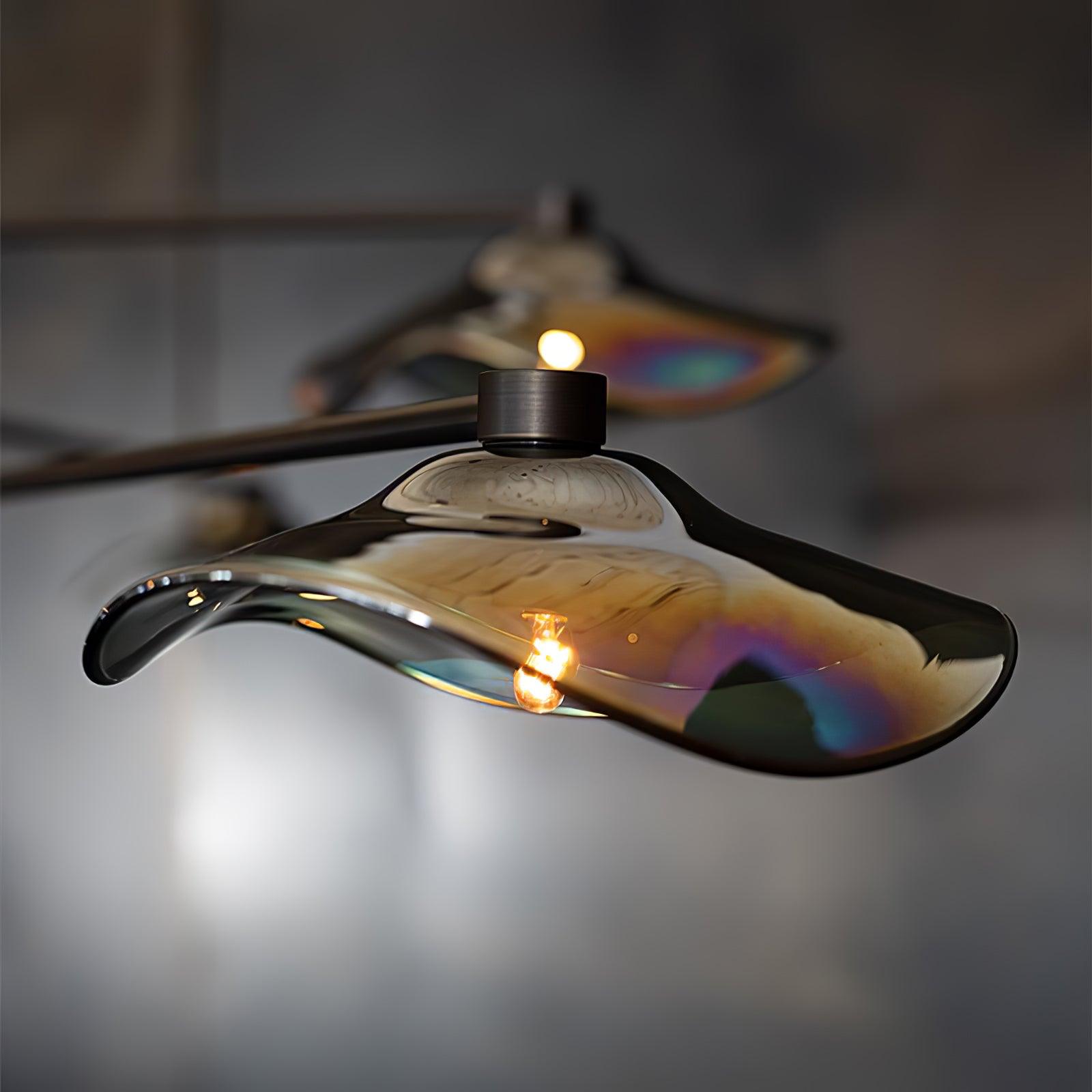 Lotus Leaves Glass Chandelier - Lamp Outdoor