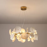 Virinira Modern Elegance Petal Metal Ceramic Chandelier - Lamp Outdoor