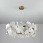 Virinira Modern Elegance Petal Metal Ceramic Chandelier - Lamp Outdoor