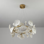 Virinira Modern Elegance Petal Metal Ceramic Chandelier - Lamp Outdoor