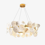 Virinira Modern Elegance Petal Metal Ceramic Chandelier - Lamp Outdoor