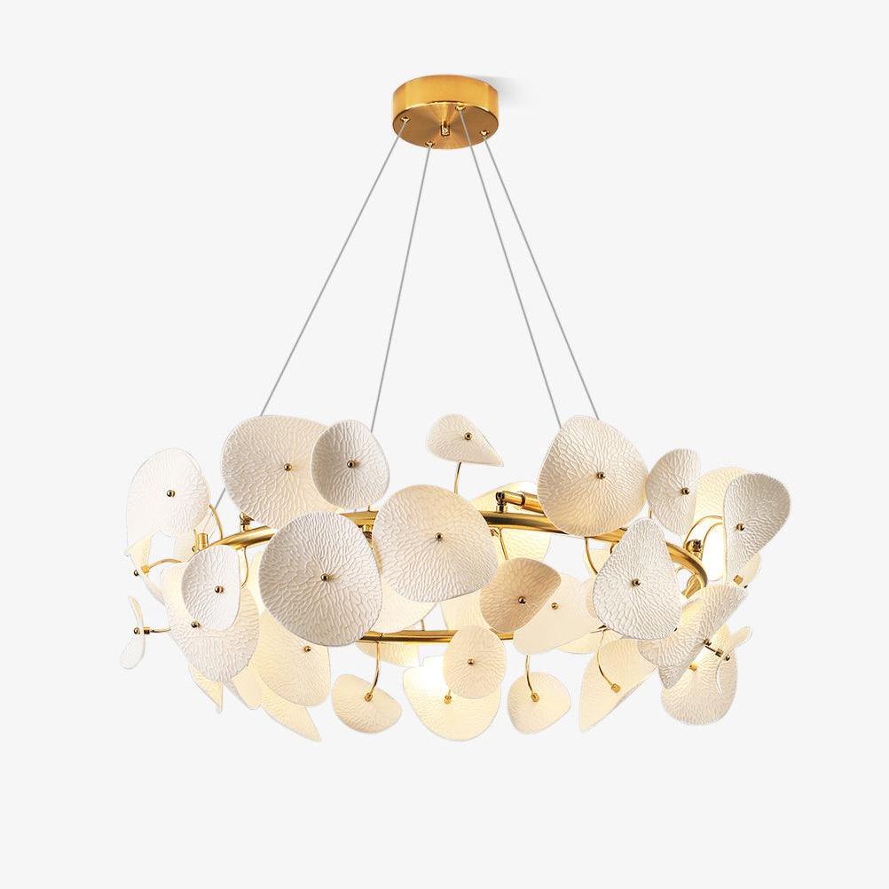Virinira Modern Elegance Petal Metal Ceramic Chandelier - Lamp Outdoor