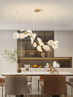Virinira Modern Elegance Petal Metal Ceramic Chandelier - Lamp Outdoor