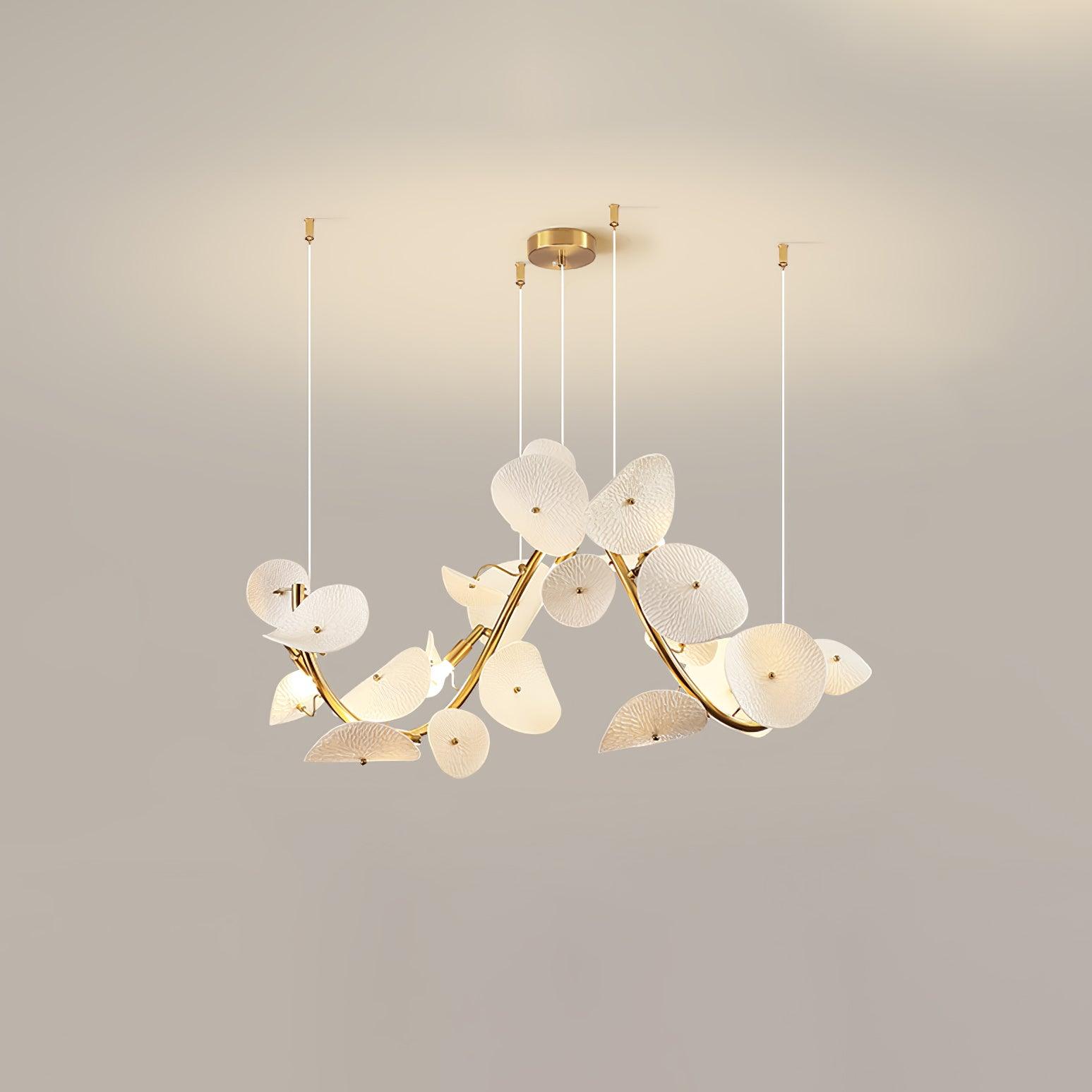 Virinira Modern Elegance Petal Metal Ceramic Chandelier - Lamp Outdoor
