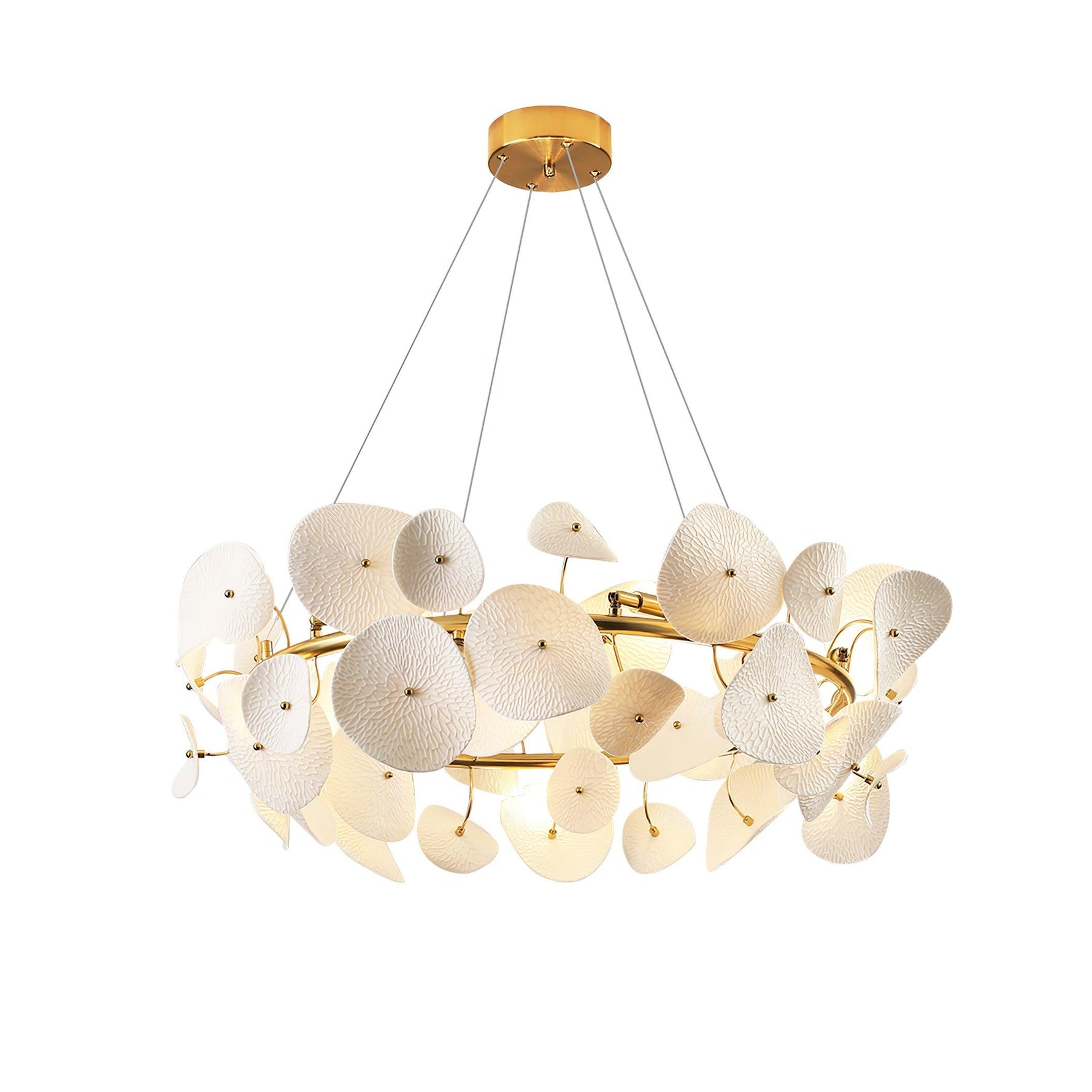 Virinira Modern Elegance Petal Metal Ceramic Chandelier - Lamp Outdoor