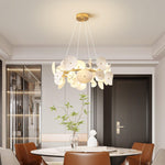 Virinira Modern Elegance Petal Metal Ceramic Chandelier - Lamp Outdoor