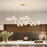 Virinira Modern Elegance Petal Metal Ceramic Chandelier - Lamp Outdoor