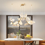 Virinira Modern Elegance Petal Metal Ceramic Chandelier - Lamp Outdoor