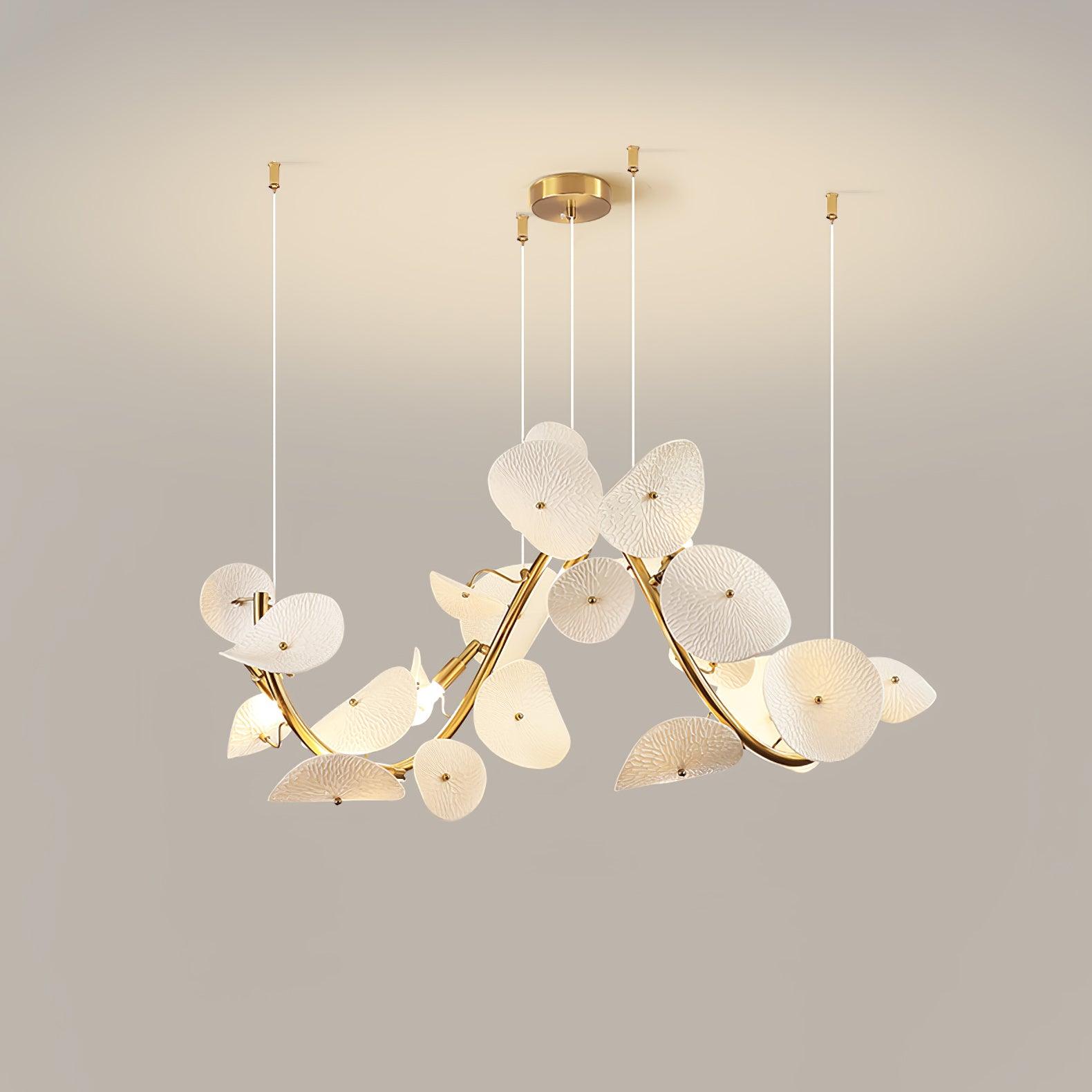 Virinira Modern Elegance Petal Metal Ceramic Chandelier - Lamp Outdoor