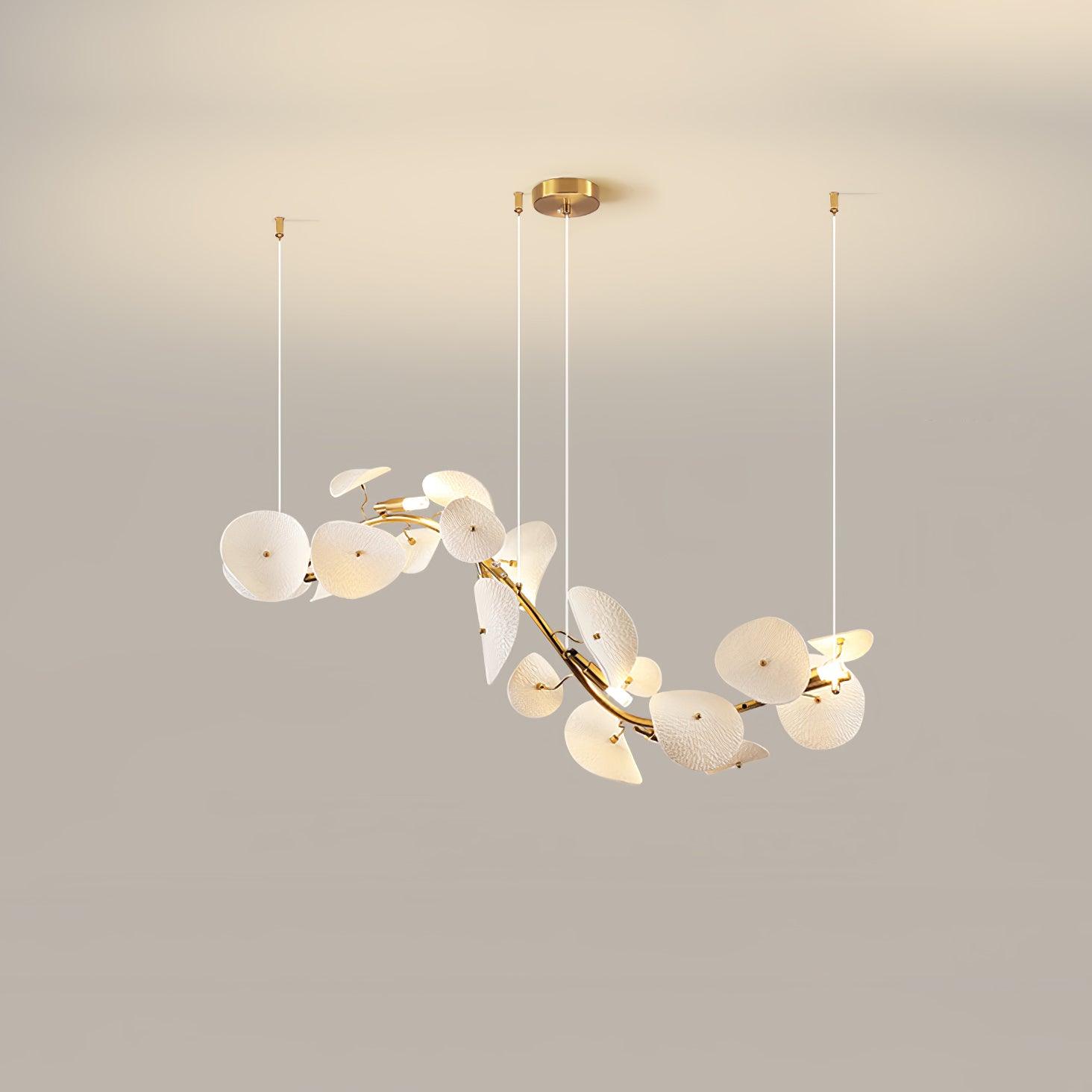 Virinira Modern Elegance Petal Metal Ceramic Chandelier - Lamp Outdoor
