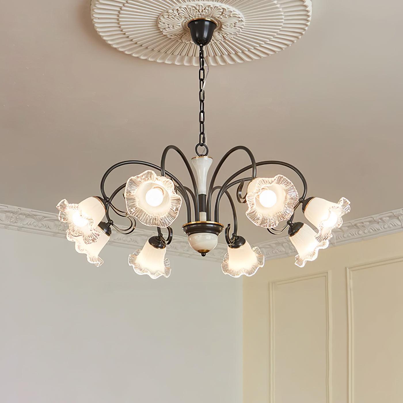 Luce Black Chandelier - Lamp Outdoor