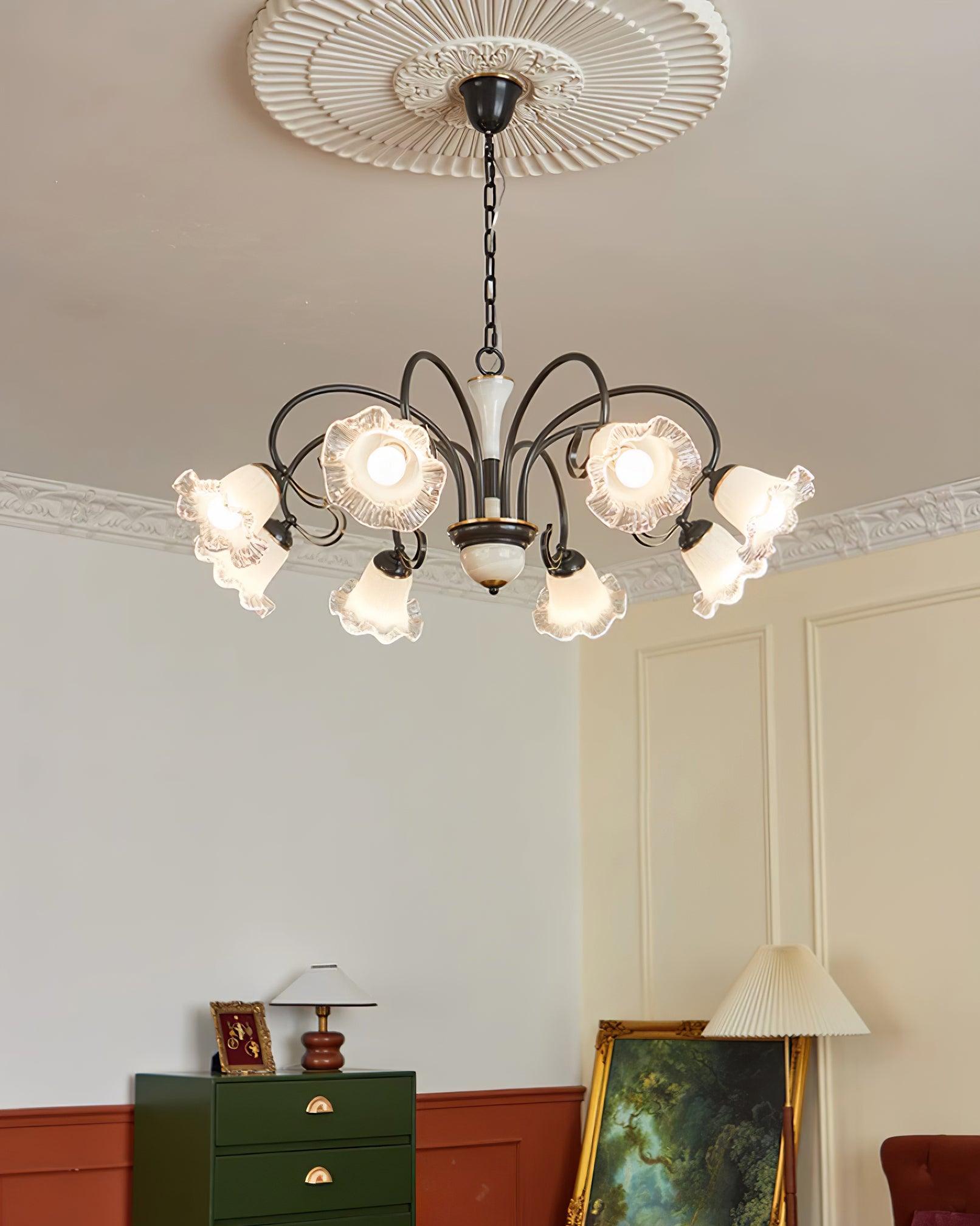 Luce Black Chandelier - Lamp Outdoor