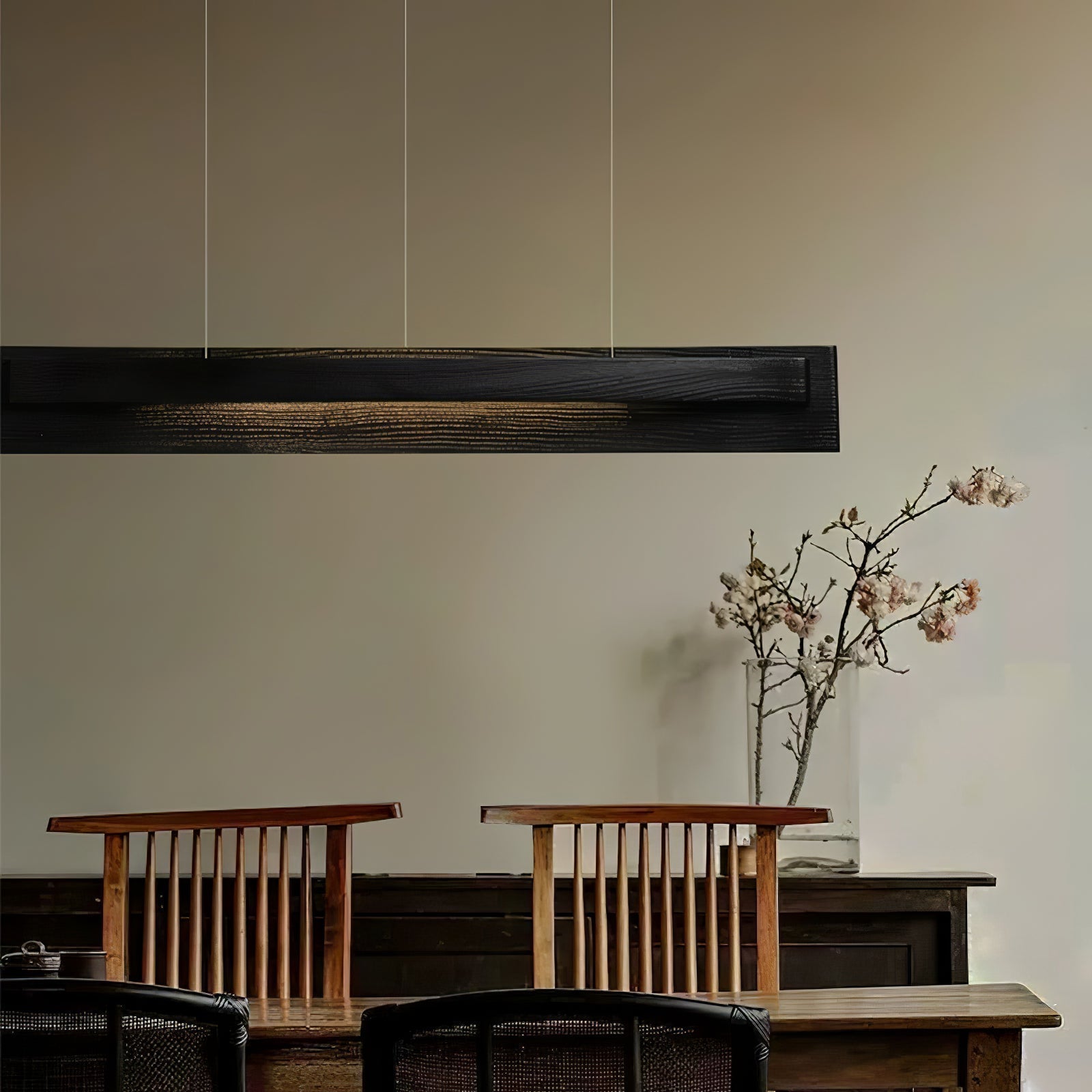 Zaraeyra Minimalist Wood Pendant Light - Lamp Outdoor