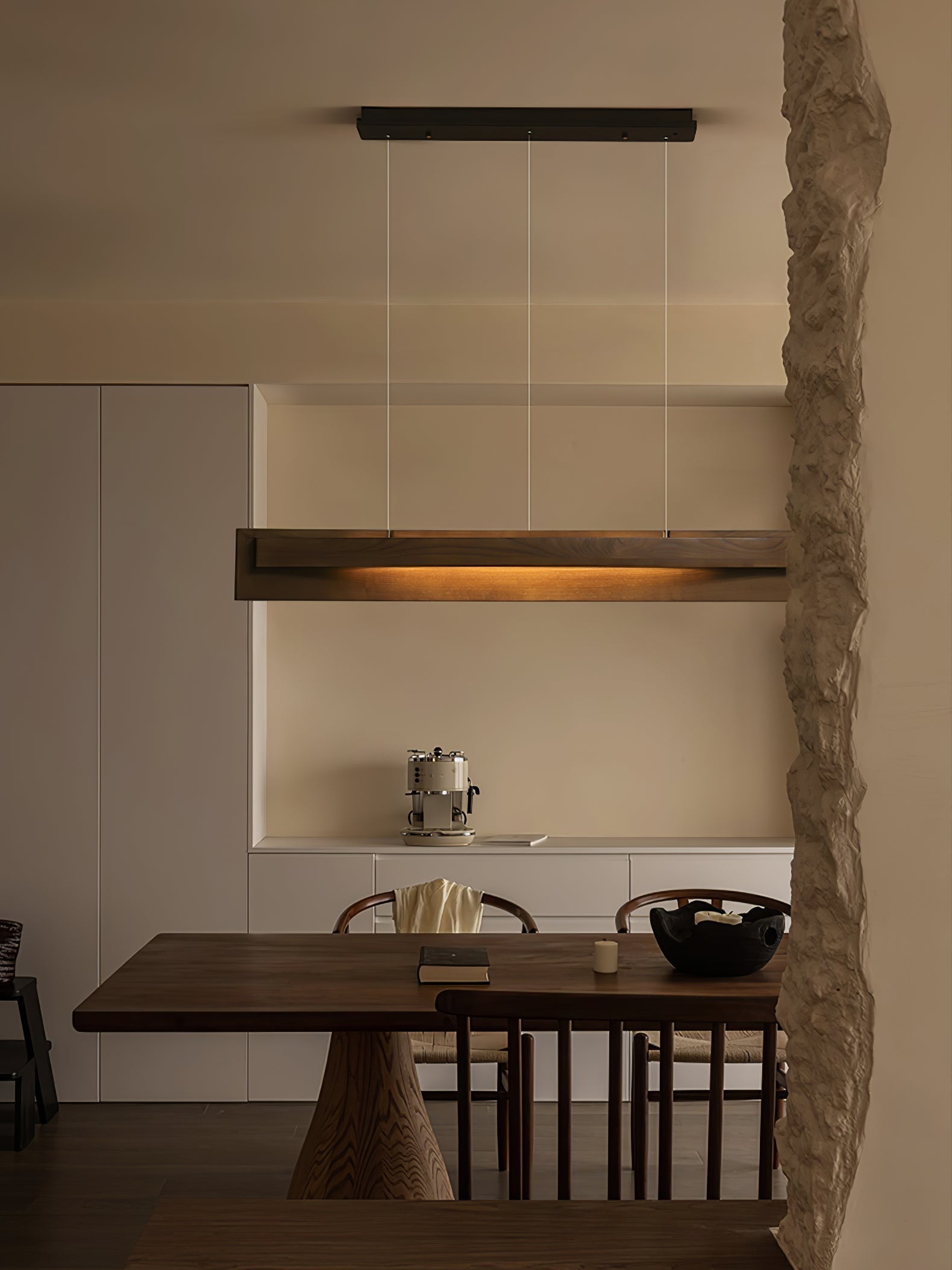 Zaraeyra Minimalist Wood Pendant Light - Lamp Outdoor