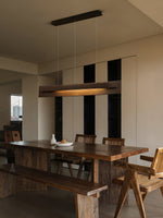 Zaraeyra Minimalist Wood Pendant Light - Lamp Outdoor