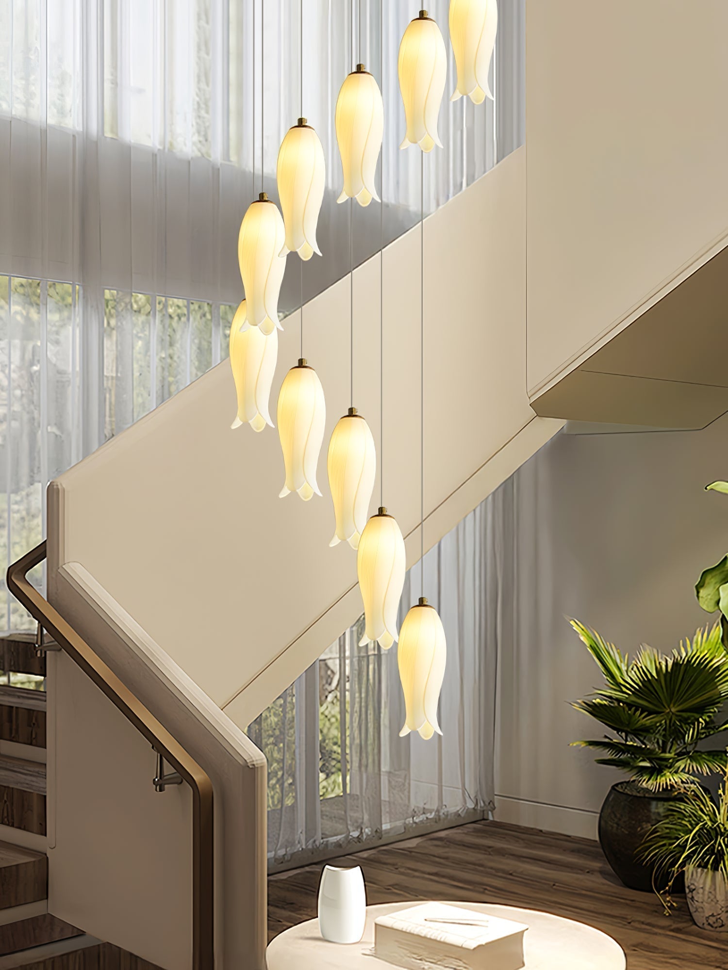 Sylirion Alabaster Brass Chandelier - Lamp Outdoor